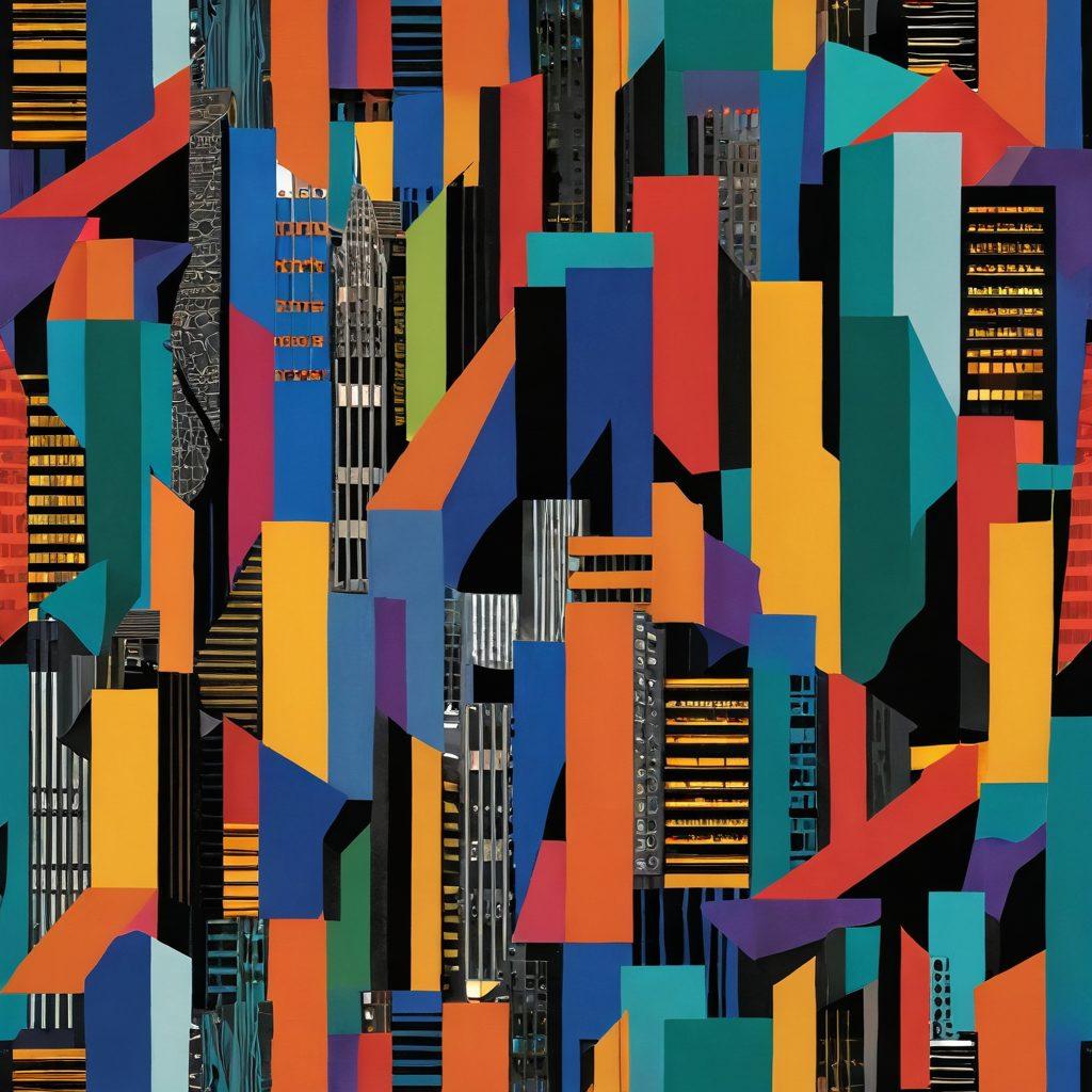 A dynamic collage showcasing vibrant artistic expressions symbolizing inspiration and creativity, featuring diverse individuals engaged in various Barbican events like live concerts, art exhibitions, and theatrical performances. Incorporate abstract shapes and colors that flow harmoniously, representing the pulse of creative energy. Include iconic Barbican architecture in the background. super-realistic. vibrant colors. 3D.